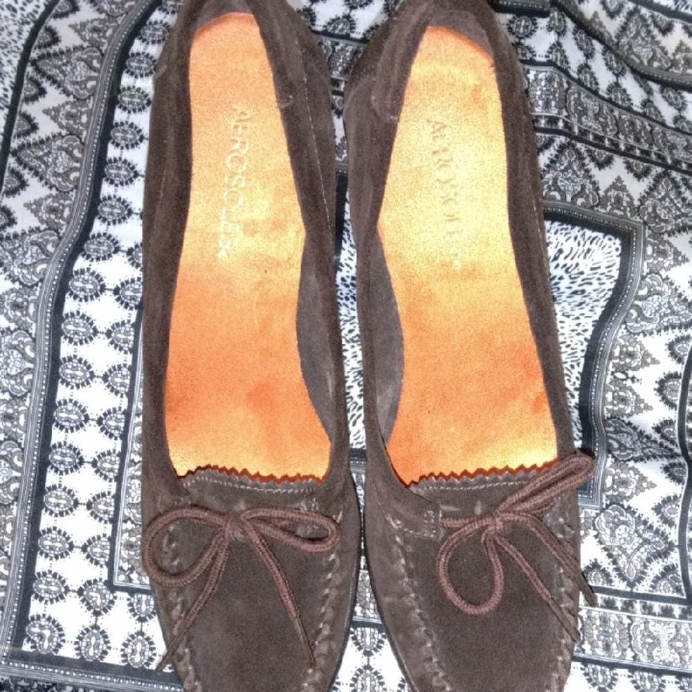 AEROSOLES Women's Dark Brown Moccasins
